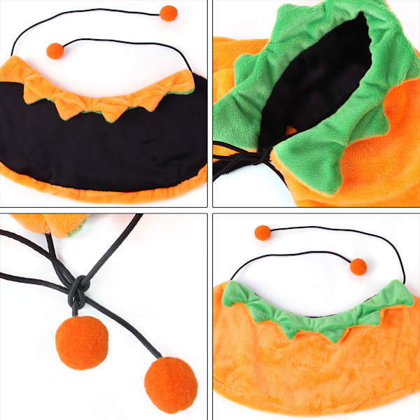 1 Sæt Vendbar Kappe til Kæledyr Halloween Græskar To Sider Bærbar Hundekappe Kæledyr Kat Sød Halloween Smykke
