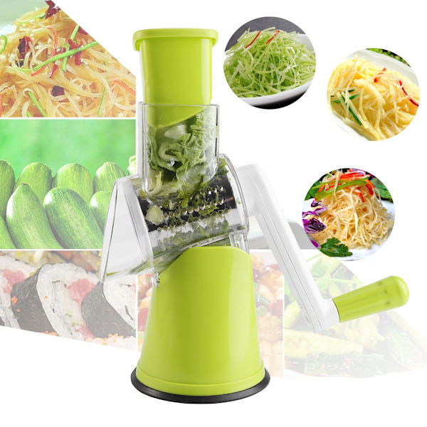 Multifunktionell Manuell Grönsaksskärare Slicer Potatis Morotsrivare Rostfritt Stål Blad