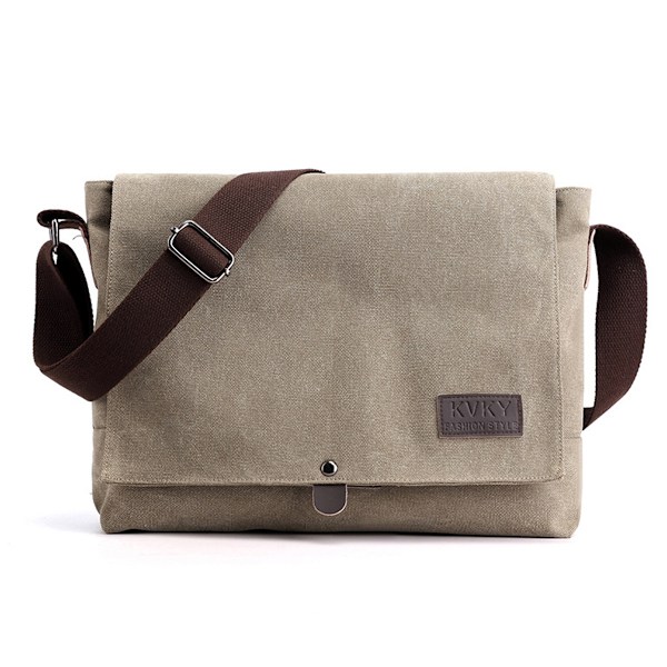 Canvas Vintage Crossbody Väska Axelväska Arbetsväska Casual Multifunktionell Lätt Herrväska