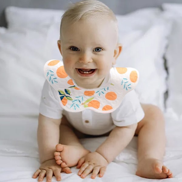 5 st Babyhaklappar 360° Rotera Mjuka Baby Bandana Haklappar Blomblad Haklappar Rapduk Gasbindstycken Absorberande Haklapp