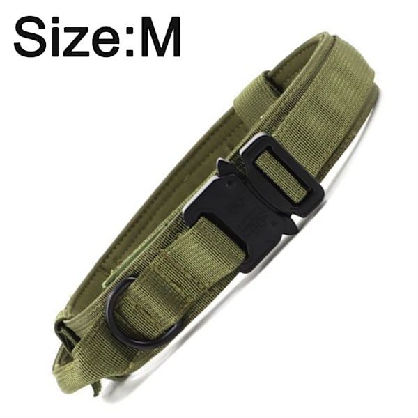 Taktisk hundhalsband Militär hundhalsband Justerbar nylon hundhalsband rem handtag tung K9