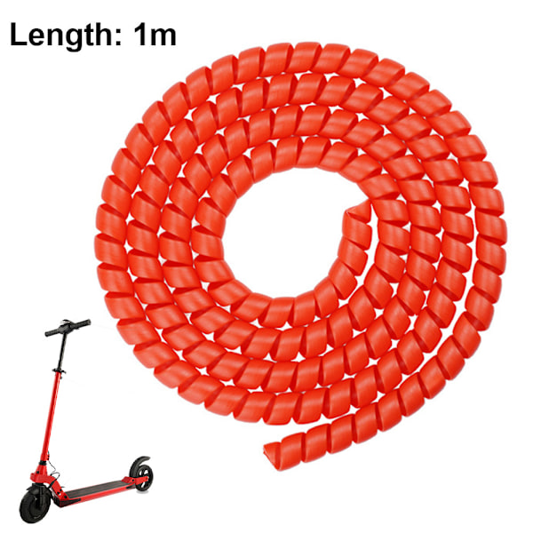 Scooter Spiral Wire Kompatibel Scooter Kabelrør Ikke-giftig Bremserør Rør Tilbehør Slitesterk Viklingsrør Brannhemmende Kabel Scooter