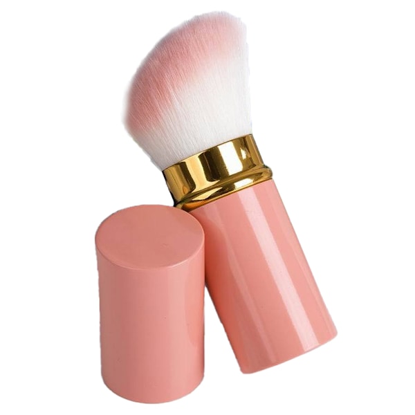 Retrakterbart Foundation Makeup-borste, Reseflatborste Bärbar Foundationborste med Skydd