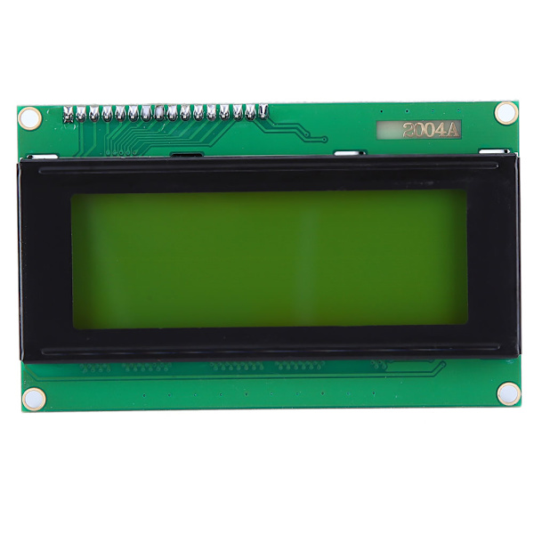 LCD-skjerm med seriell grensesnitt, gul bakgrunnsbelysning, bred visningsvinkel, styringskort for R3 IIC/I2C 2004-modul