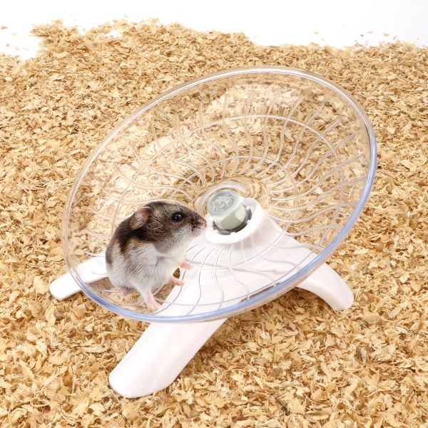 Hamster Flygande Tallrik Tyst Löpningsövningshjul för Gerbilråtta Mus Igelkott Smådjur