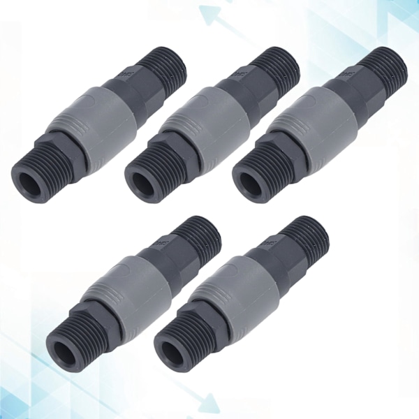 5-pack Självspännande Snabbkoppling C-typ Slangkopplingar för Maskiner Elektronik (SM+PM-40)