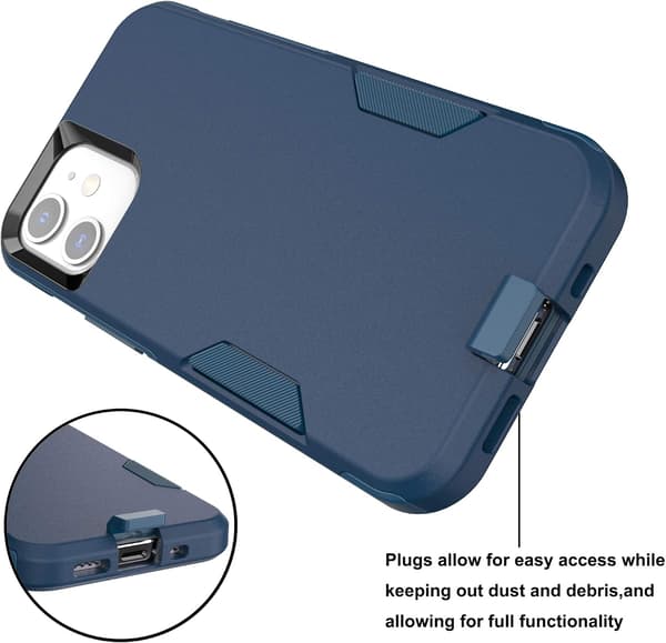 Etui til iPhone-serien – Designet til iPhone 12-etui & iPhone 12 Pro-etui, Premium Stødsikkert Faldsikrings-etui til 6,1 tommer (iPhone Blu[TT] Blue iPhone 12/12Pro