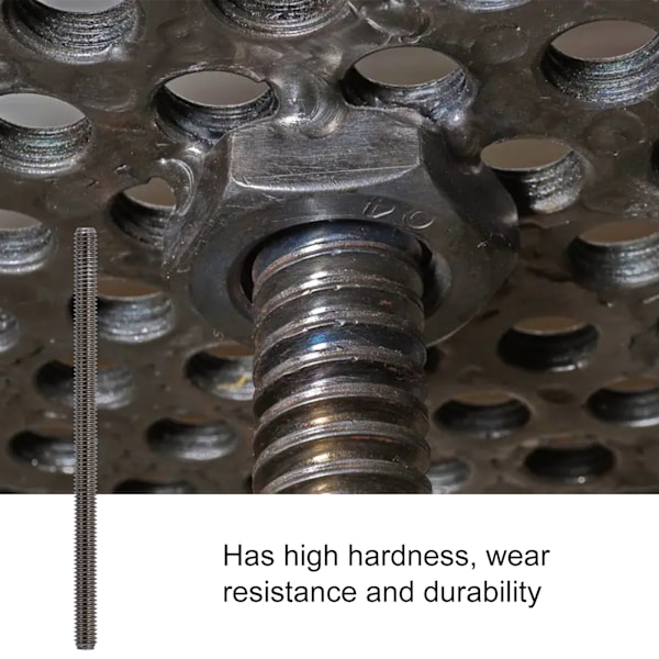 4808 Serie M4 Rustfritt Stål Gjengede Stenger Slitesterk Holdbar Høy Hardhet Stang Bar Studs4808-0004-0070