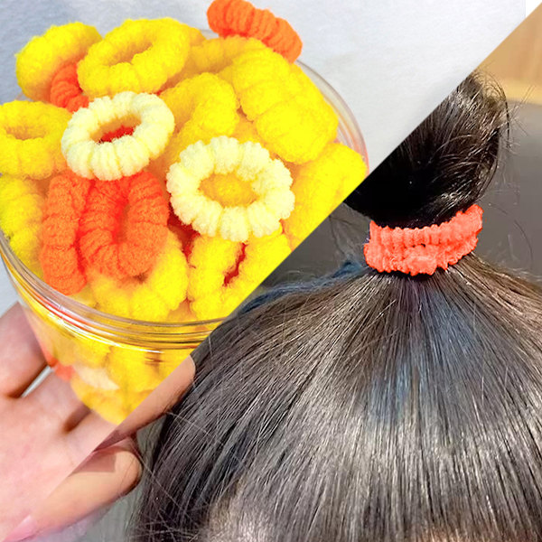 Barn gummiband, baby scrunchie hår liten gummiband handduk ring