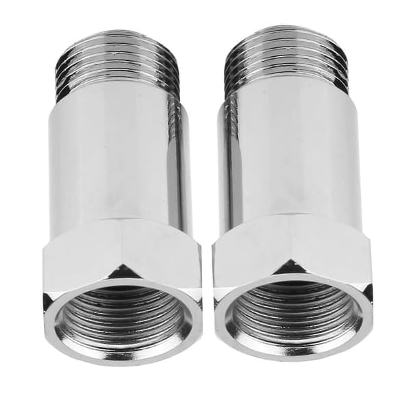 2 stk. 45 mm M18*1.5 Check Engine Light Eliminator Adapter O2 Ilt-sensor Forlænger Afstandsstykke Sølv