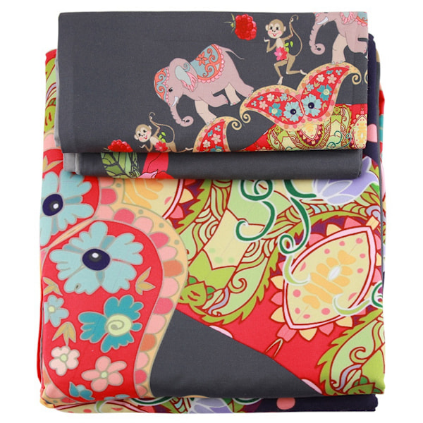 3-pack 100% Polyester Täcke Överdrag Kuddfodral Djurtryck Mjukt Sängkläder Set (King Size)