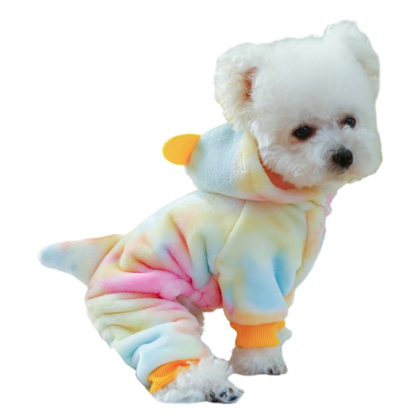 Kläder för husdjur Hundkläder - Hund Katt Valp Jacka Kläder Mjukt korallfleecematerial Overall Vinterrock med hatt Rock Hoodie för Teddy Hund Husdjur Plysch