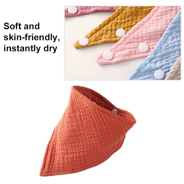 Babyhaklappar 10-pack, Bandana-stil, Bomullsmaterial, Unisex för Pojkar och Flickor, 10 Unika Färger för Tandspottning och Drool