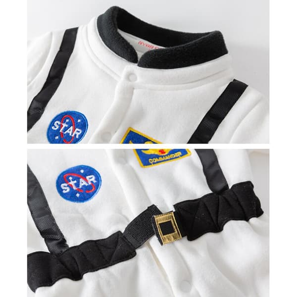 Astronautkostume til småbørn, rumdragt, heldragt til Halloween 100cm