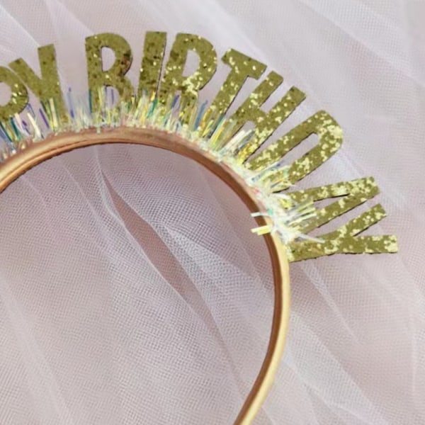 Fødselsdagspike Tiara Hodebånd Hodepynt Jenter Fest Hårtilbehør