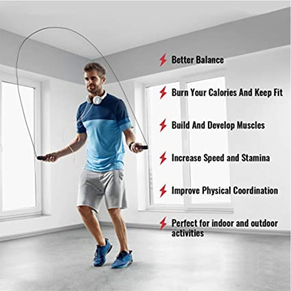 Hopprep för Fitness Träning - Trasselfri Snabb Hopprep för Motion