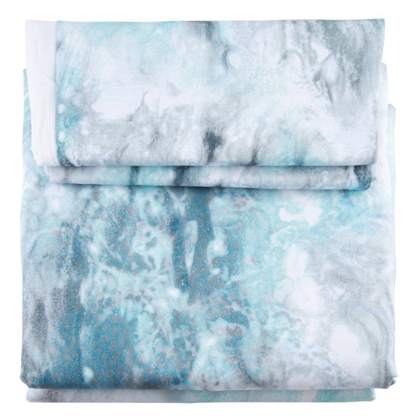 3-pack 100% Polyester Täcke Överdrag Kuddfodral Tryckt Mjukt Sängkläder Set (Queen Size)