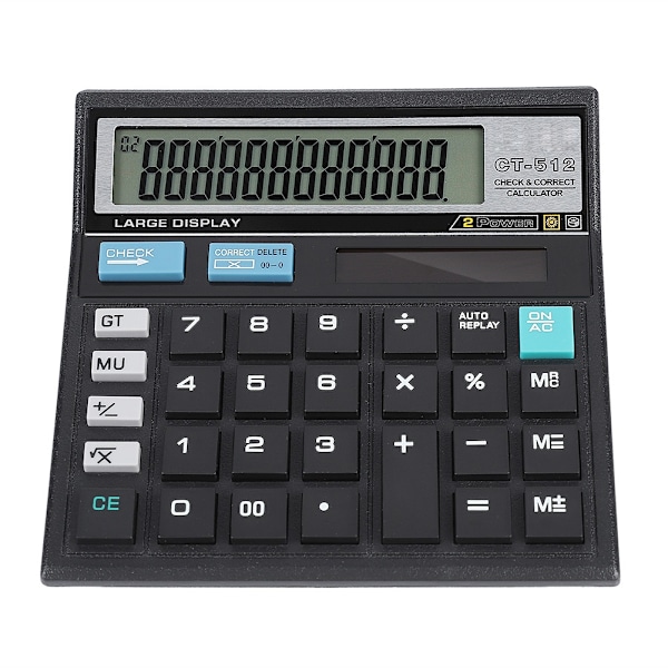 Former Data Check Solarkalkylator 12-bit Stor Skärm Precis Data Vetenskaplig Kalkylator