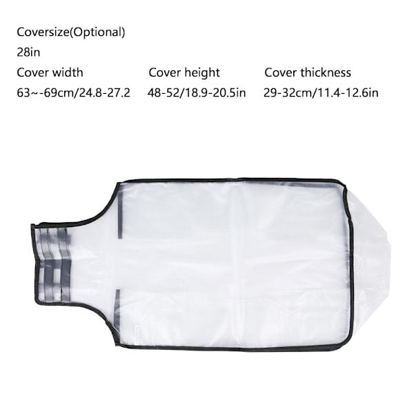 PVC Transparent Vattentätt Regnskydd Transparent Skydd för Resväska (28 tum)