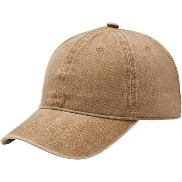 Vintage Bomuldsvaskede Justerbare Baseballkasketter til Mænd og Kvinder, Ustruktureret Lav Profil Almindelig Klassisk Retro Hat