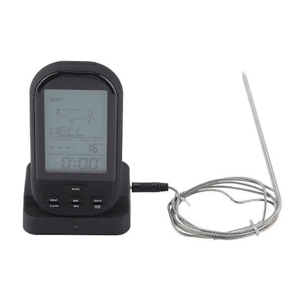 Digital Trådløs Grilltermometer BBQ Kjøtttermometer Matprobe