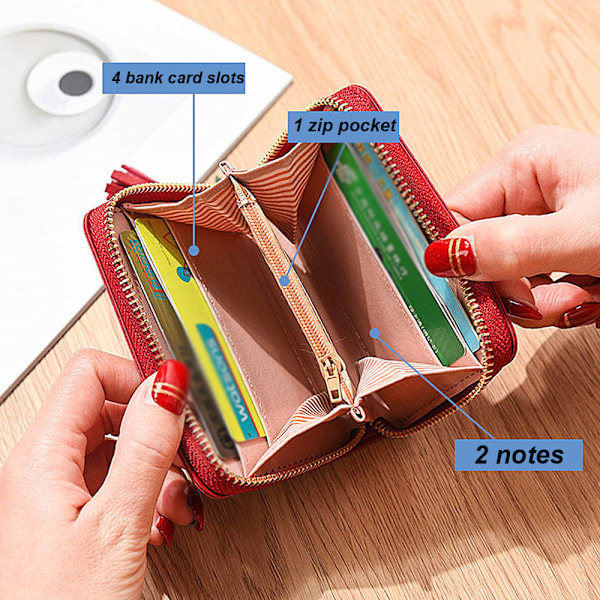 Sööt nahk Slim Wallet tytöille kätevä kolikkopussi