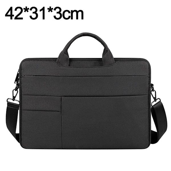 15,6 tommers Laptop Sleeve Case Skulderveske Lett Vanntett Multi-lomme Messenger Bag