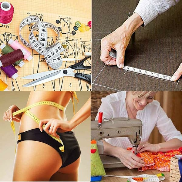 3-delat dubbelsidigt måttband för sömnad, byst/midjemått