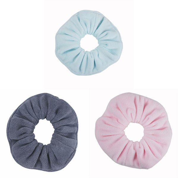 3-pack Hårhandduks-Scrunchies för att torka håret, absorberande tjocka hästsvanshållare för vått hår