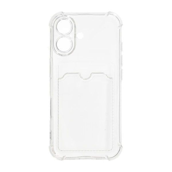Transparent Mobilskal för iPhone 16 med Korthållare