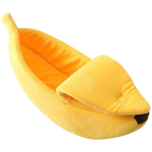 Kreativ bananformad hundgrotta, varm kattgrotta, hundsäng, kattkorg, hundkorg, isolerande hundfilt för inomhus utomhus vinterfestival, hus