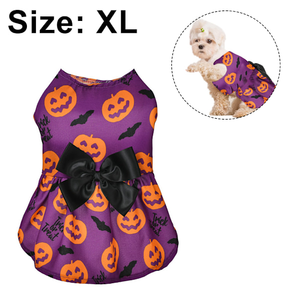 Halloween Kevyt Sametti Koiran Puku Pennun Mekko Koiran Juhla Tyttö Yksikokoinen Jousi Nappula Loma