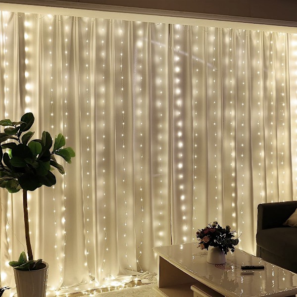 Strängljusgardin, USB -driven Fairy Lights för sovrumsvägg Party$Lights Idealisk för utomhusbröllopsinredning Flera färger$Gardinbelysning interiör