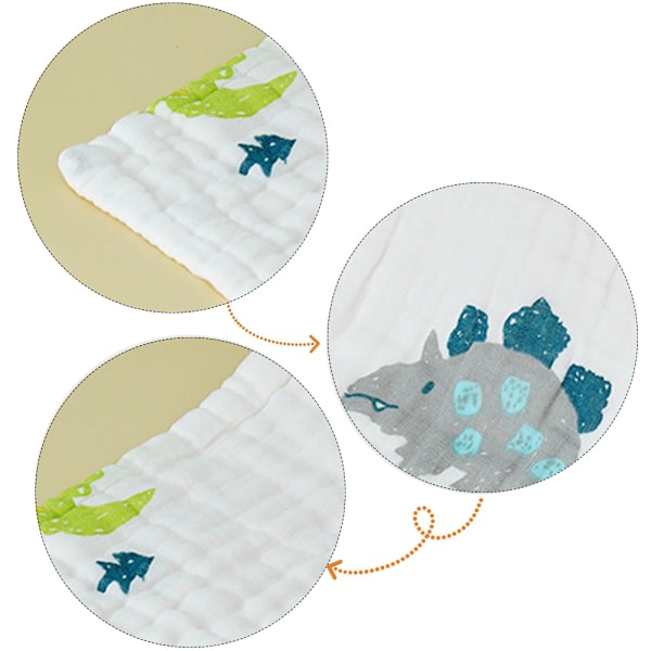 6-lags gasbind håndkle for barn 25*50 bomull