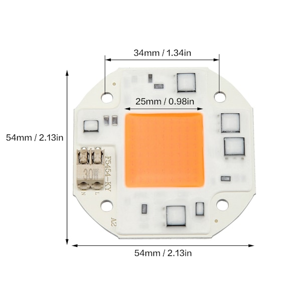 LED-siru Full Spectrum Kasvien Kasvatusvalo COB-helmilamppu Vihreille Kasveille ja Kukkaille 30W