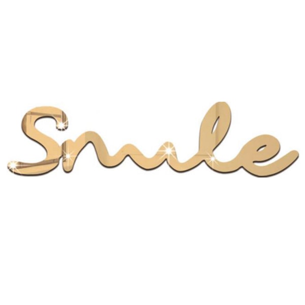 Akrylspegel Word Smile Väggdekal för barnkammare