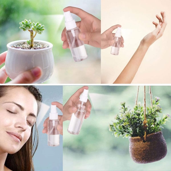 Plastflaska med Spray, Fin Dimma Sprayflaskor för Eteriska Oljor, Parfymer, Resor, 6-pack