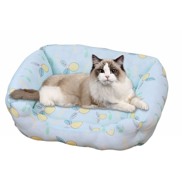 Sommar husdjur självkylning matta hundsäng för små hundar, hållbar hund katt soffa säng, sovande mysig cool Chinlon valpsäng katt sängar med halkfri botten