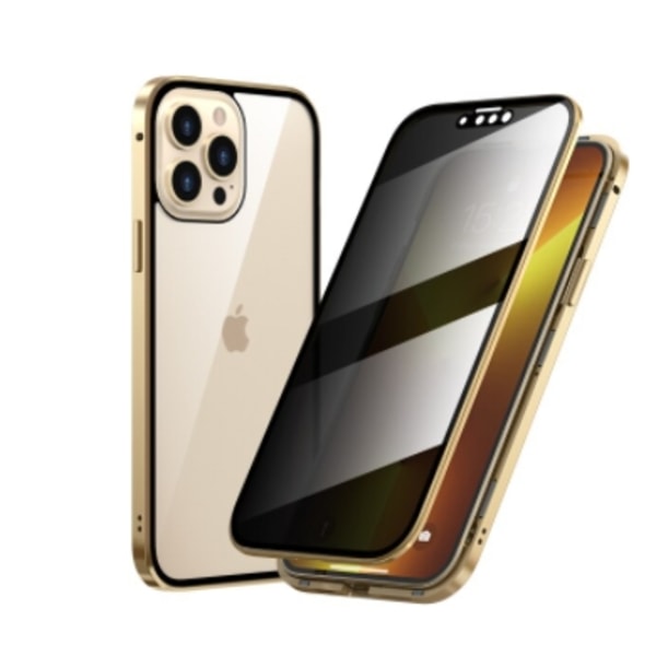 Sekretessskydd, metallfodrall, iPhone 14, guld guld