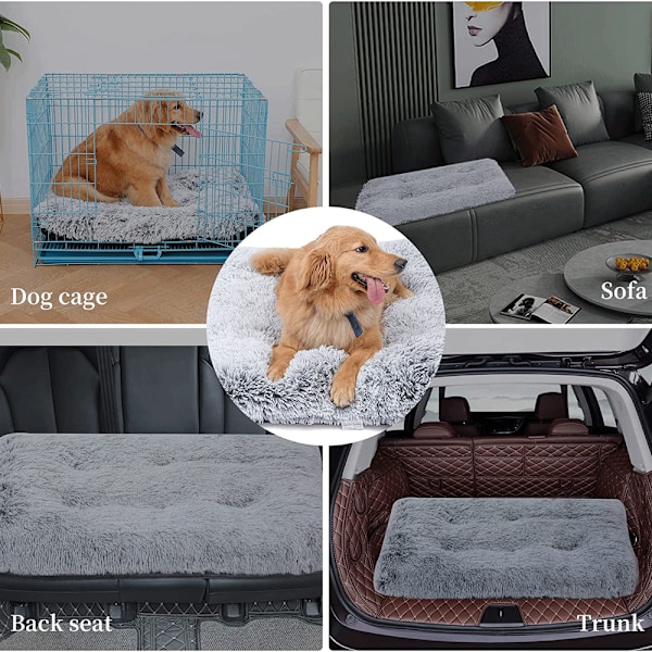 Hundekøje til Store Hunde, Blød Plys Hundekøje, til Store, Mellemstore og Små Hunde og Katte, Fluffy Kennel Pude.