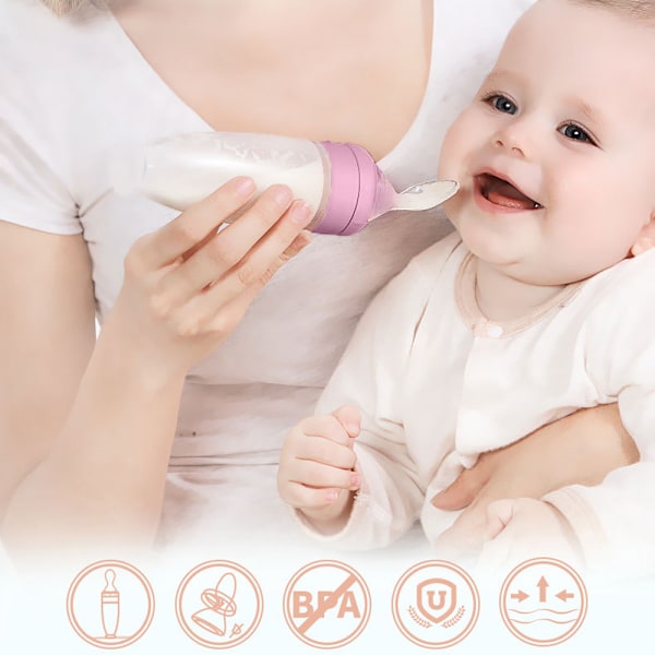 Squeeze Frisk Fruktmater | Kornmatingsflaske for Pure, Fast Mat, Smoothie