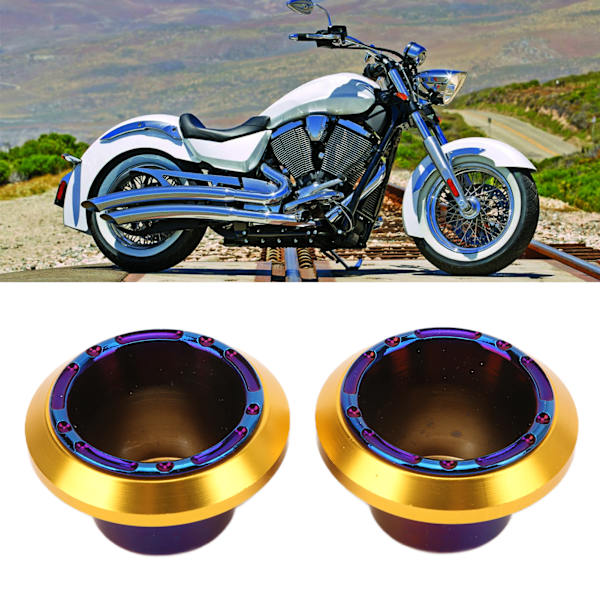 2 stk Universelle Motorcykel Hjulgaffelramme Sliders Faldbeskyttelse Anti Crash Caps til El-køretøjer