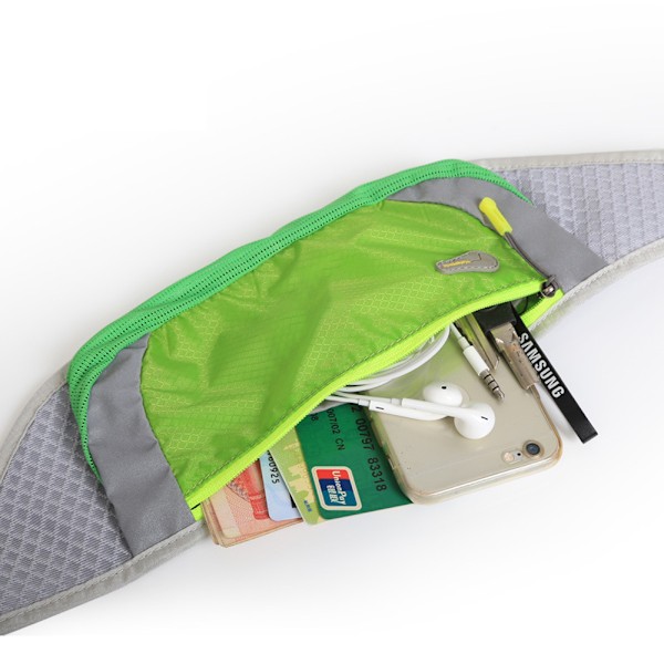 Löparmidjeväsk, Slank Handsfree Workout Fanny Pack, Andningsbar Väska för Pengar, Telefon för Män och Kvinnor