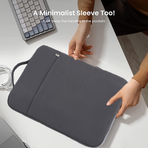 13,3 tums bärbar datorfodral stöttålig lätt väska bärväska, yttre mått 36,5*26*3cm
