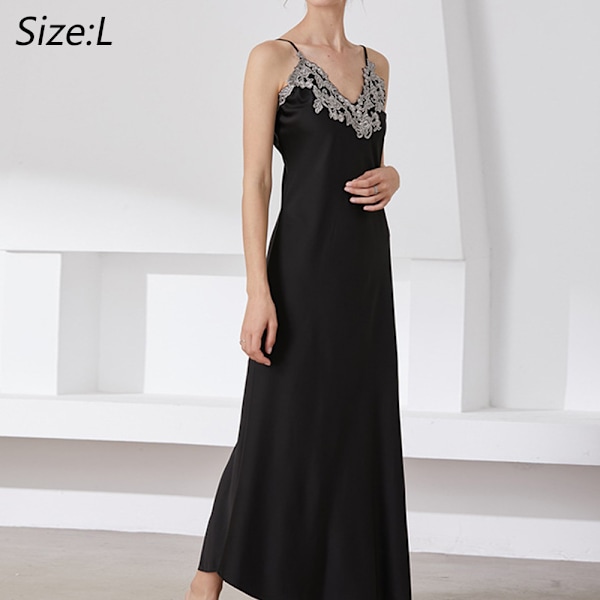 Søvnkjole Sexy Lingeri Nattkjole Blonder Chemise Satin Slip Negligee Nattkjole Brudekjole for Kvinner
