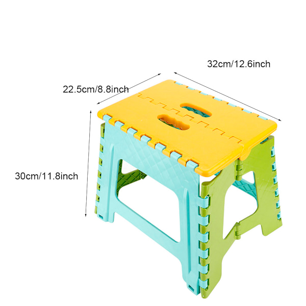 Fällbar pall liten stol avancerad bärbar barnstol 32*22.5*30cm (Stolsyta gul)