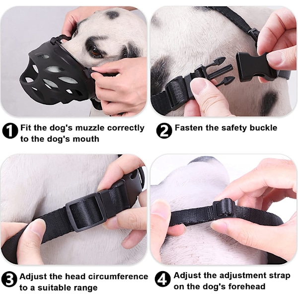 Hundnosgrimma, Andningsbar Korgmunstycken för Små, Medelstora, Stora Hundar, Anti-Biting, Skällande och Tuggande Hundmunstycke