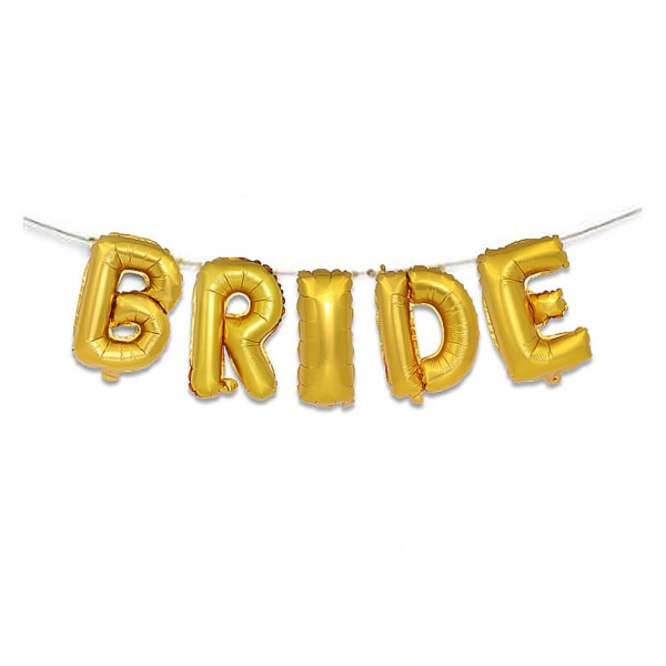 "BRIDE" Foil Balloons Set Anniversary Wedding Party Decor