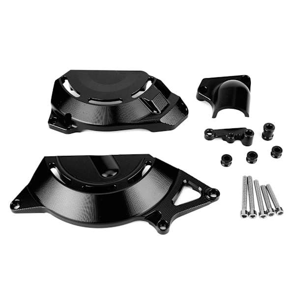 CNC Motordekselbeskytter i aluminiumlegering passer til Kawasaki Ninja400 18-19 Svart