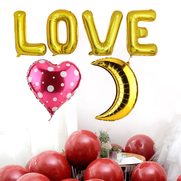6 st Ballong Visar Kärlek Födelsedag Anniversary Dekor Party